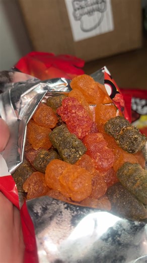 6 pack really gummies- spicy bears 🐻 🔥🔥 these were actually good #gummies #spicygummybears #spicysnacks #snacks