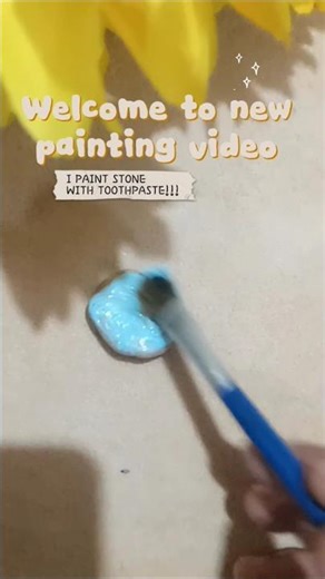 I Paint STONE with TOOTHPASTE #shorts #painting #drawing