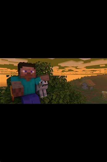 Minecraft animation, steve petting his pet #minecraft #mine-imator