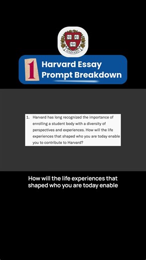 How to answer first Harvard supplemental essay prompt? Think about where you come from, the experiences that have shaped you, and how that makes you you. Maybe it’s your community, culture, language, faith, identity, or even the unique corners of the world you’ve grown up in. Reflect: how has this shaped your values, your thinking, your voice? And most importantly: how could this perspective enrich Harvard’s community? Full podcast episode is out now on YouTube & Spotify: https://youtu.be/ck1DkK