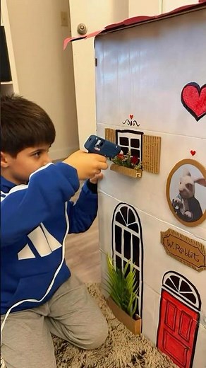We Turned Cardboard into the White Rabbit’s House 🐰✨