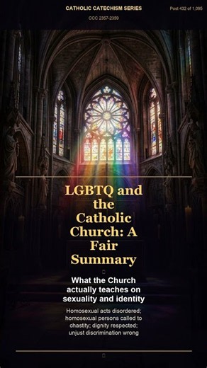 LGBTQ and the Catholic Church: A Fair Summary · CCC §2357-2359 #Shorts
