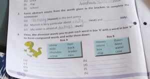 Form abstract nouns from the words given in the brackets to com... | Filo