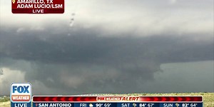 Tornado-warned storm moves through Amarillo, TX | Latest Weather Clips | FOX Weather