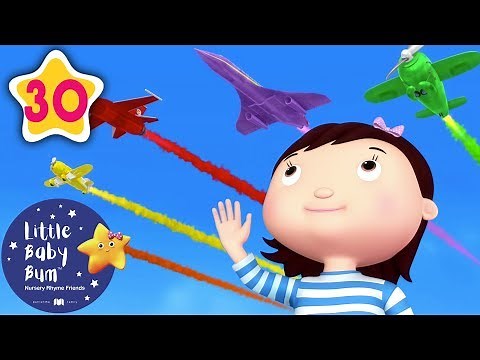 Color Planes | Vehicle Songs for Kids | +More Nursery Rhymes and Kids Songs | Little Baby Bum