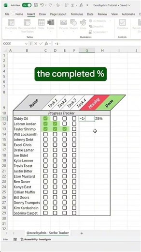 👉In this tutorial, you'll learn how to create a checkbox progress tracker in excel