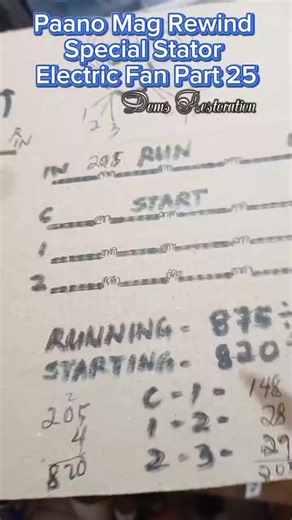 Paano Mag Rewind 25 Special Stator Electric Fan Part 25 #tutorial #specialstator #rewinding #domsrestoration | Domingo Rabanes Esteves