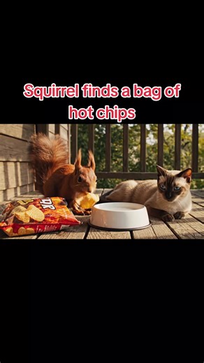 Squirrel's Hilarious Hot Chip Mishap