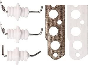 New 104000192-K Flame Rod Electrode Kit, Fit for Rinnai R75 and R94 Tankless Water Heaters, Compatible with Rinnai VB2528FFUD, VB2528WD, KA2530FFUD, KA2530WD, VB2735FFUD, VB2735WD, KA3237FFUD