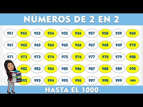 ✅LOS NÚMEROS DE 2 EN 2 hasta el 1000 🤣I Los Múltiplos de 2 hasta el 1000