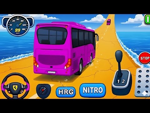 MEGA ramp bus stunt challenge simulator game play android