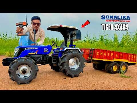 RC Sonalika Tiger 4X4 Monster Tractor Unboxing & Testing - Chatpat toy TV
