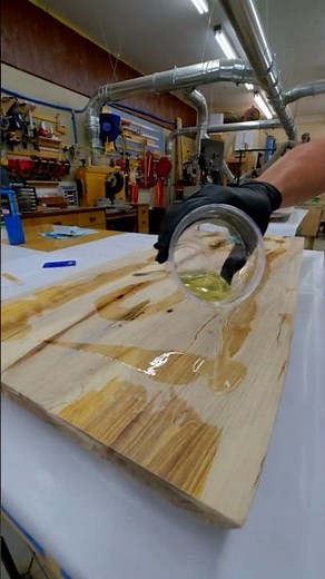 Next step transforming reclaimed barn beam into coffee table top #epoxy #coffeetable #reclaimedwood