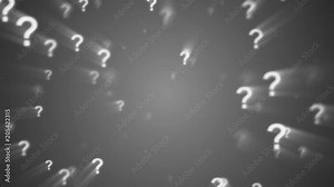 Question Mark Animated Looping Background Gray