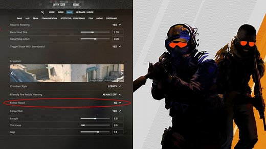 Counter-Strike 2 has new crosshair setting for following recoil