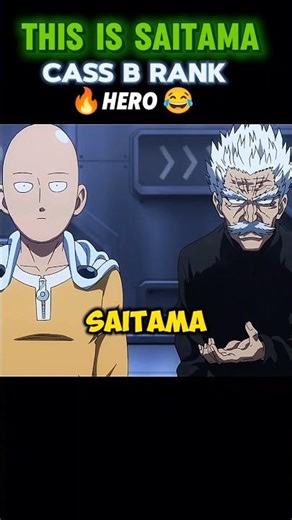 Saitama as a Class B Hero 😱 | The Most Underrated Hero in One Punch Man 😂|| #anime #shorts #saitama