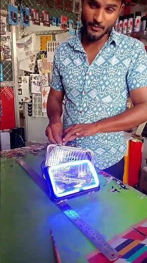 #shots Splendor Headlight Neon Light Install