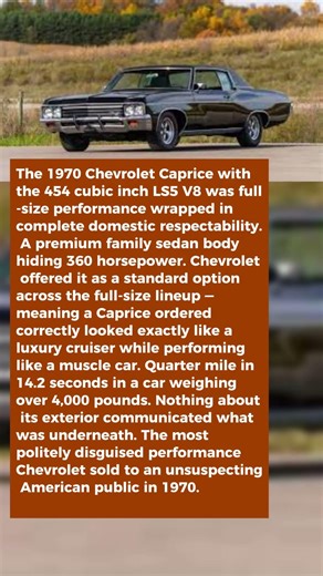 Chevrolet Hid a 454 in This Full Size Family Car and the Street Never Had a Warning