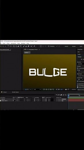 Split and Bulge Effects in Adobe After Effect 2026