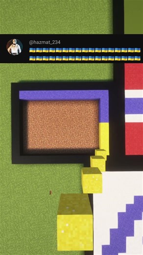Sand Art Minecraft part 61 - Ukraine #shorts #minecraft #europe #flags #ukraine #country