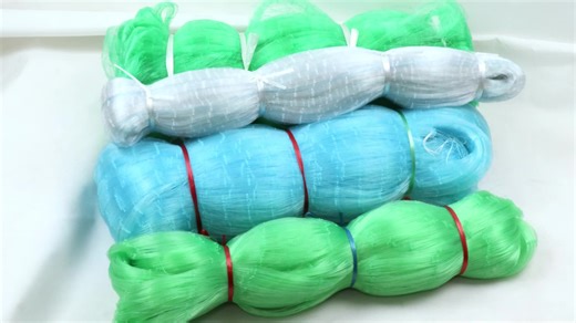 China Factory Sale Fish Net 0.20mm 40mmsq White Nylon Mono Multi Fishing Net Monofilament Gill Net