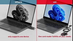 uni SD Card Reader, Memory Card Reader 4 in 1 USB C USB 3.0 Dual Connector Adapter Simultaneously Read SD MS CF TF Cards Supports Micro SD/Micro SDXC/SDHC/MMC/MS Pro Duo, etc