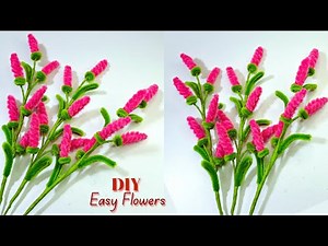 DIY Pipe Cleaner Pink Spike Flowers | Easy Filler Stems Tutorial 🌸