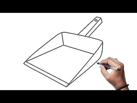 How To Draw A Dustpan Step By Step Drawing Tutorial