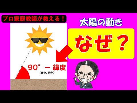 【中学受験理科】南中高度の求め方や太陽の動きと季節について超分かりやすく解説！理由もきちんと説明します！【基礎】