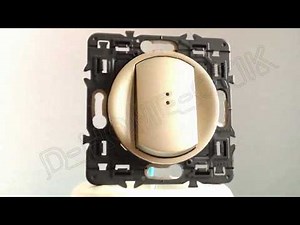 Bouton poussoir lumineux Celiane rond central TITANE