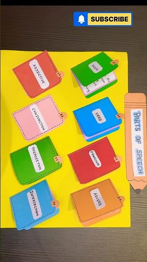 DIY Parts of Speech Chart | Easy English Grammar Project #shorts