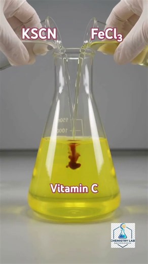 Amazing Chemistry Color Change Experiment with Vitamin C! 🧪🔴
