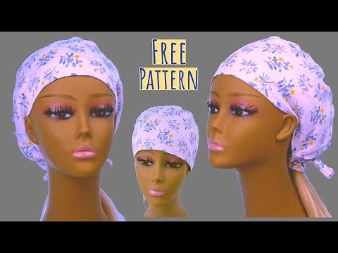 European-style Ponytail Scrub Cap/Free PDF Pattern and Easy Step-by-step Tutorial for Beginners