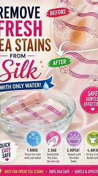 🌸 Remove Fresh Tea Stains from Silk with Only Water! 💧✨ | Bandana Leitam