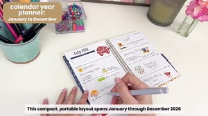 bloom daily planners 2026 Planner (January - December) Calendar Year Organizer - 5.5” x 8.25” - Weekly & Monthly Agenda Book with Stickers & Bookmark - Midnight Sky