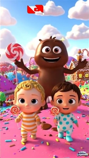 Baby Twins Meet Chocolate Monster in Candy Land 🍭👶✨ | Cute Kids Shorts