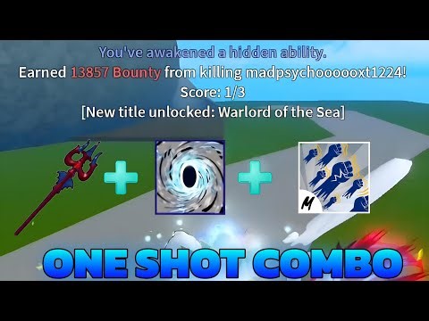 Godhuman + Portal + Dragon Trident One Shot Combo || 10 million Bounty || Blox Fruit