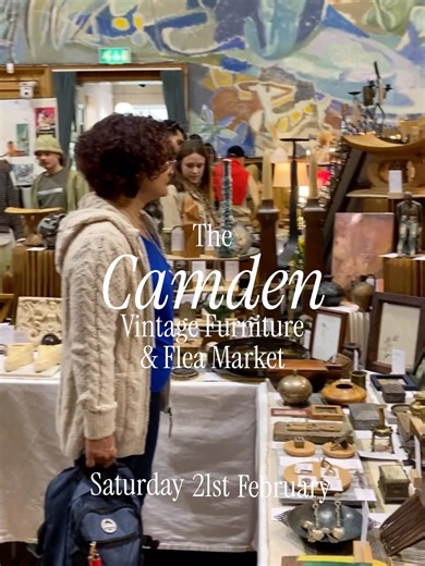 CAMDEN VINTAGE FLEA MARKET — HOTTEST MARKET IN TOWN! 🛋️✨ Get ready to explore one of London’s most loved vintage event on Saturday 21st February 2026 at Cecil Sharp House, NW1! Discover beautifully curated mid-century furniture, retro homewares, lighting, ceramics and unique vintage pieces from top traders across the UK — perfect for interiors lovers, collectors and treasure hunters alike. 🗓️ Sat 21st Feb 2026 ⏰ 10:30am–3:00pm 📍 Cecil Sharp House, 2 Regents Park Rd, London NW1 7AY 🎟️ £5 Earl