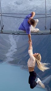 5.1M views · 5.9K reactions | Never Let Go ❤️ How much do you trust your friends ? thx @pianiedermeier and @herbert_spreitzer for joining me on the mountain trip. It was so windy that we lost our drone in the steep mountain walls. After hours of searching in steep terrain I finally managed to find it again and it is still alive. All shots safed. | Simon Brunner | Facebook