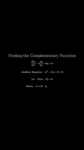 Complementary Function Explained in 20 Seconds! ⏳#maths #mathematics #mathematician