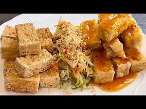 4 Easy Tips to Deep- fry Tofu!! Crispy and tender without breaking a part! #vegan #friedtofu