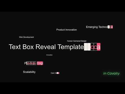 Procedural Text Box Reveal Template in Cavalry
