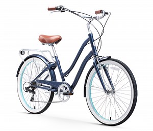 Women's Sixthreezero Evryjourney Steel Hybrid Bike With Rear Rack - 26" 7 Speed Steel Step-Through Touring Hybrid Bicycle For Ladies - Sixthreezero Bike Co.