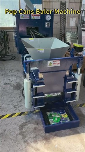 Aluminum Cans Tins Baler Machine#recycle #machine #iron #automobile #popcan #aluminium #compactor