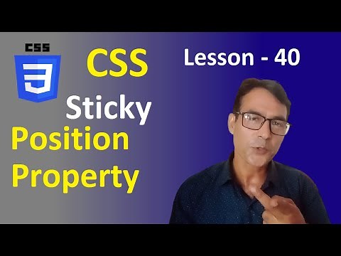Sticky Position Property in css | CSS for beginners lesson 40 | Position sticky property