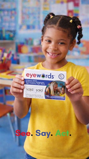 ✨ See. Say. Act. ✨ That’s the magic. With Eyewords, kids don’t just memorize sight words ✨ they see the word, say the word, and act it out. That’s how learning sticks. When children engage their eyes, voices, and bodies, words move from short-term memory into long-term understanding. 🧠💛 ✔ Builds automaticity ✔ Supports struggling readers ✔ Makes learning playful and meaningful Because reading confidence starts with words that truly stick. 👇 Visit eyewords.com to explore and bring See. Say. Ac