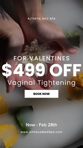 ALTHEYA MED SPA on Instagram: "Take care of your flower 🌷 Vaginal tightening is a non surgical solution to restore, tighten, and tone by stimulating collagen. It’s the perfect boost of confidence for mommas, those that need help with bladder management and can lead to better satisfaction. The best part? This special runs all month long! It’s the ideal time to see if it’s the solution for you. Let’s set up your consultation 💌✨ Altheya Med Spa | San Antonio, Tx San Pedro 5018 #vaginaltightening 
