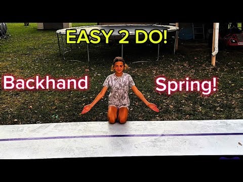 How to do a back handspring with air track took me five minutes 😁￼￼