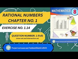 Exercise # 1.14| question # 1 (full) | class 8 maths | concept of sets