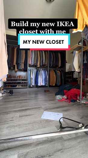 Build my new PAX system closet from IKEA with me. #paxsystem #ikea #newcloset